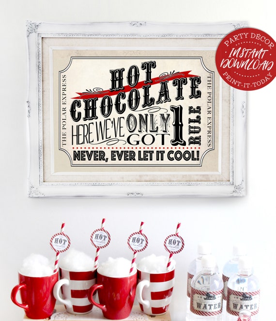 Polar Express Hot Chocolate Poster INSTANT DOWNLOAD - Etsy