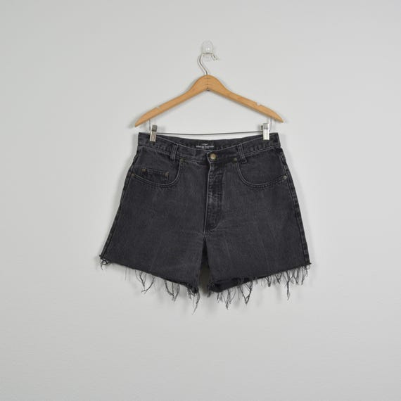 Guess cutoff faded black denim shorts - image 2