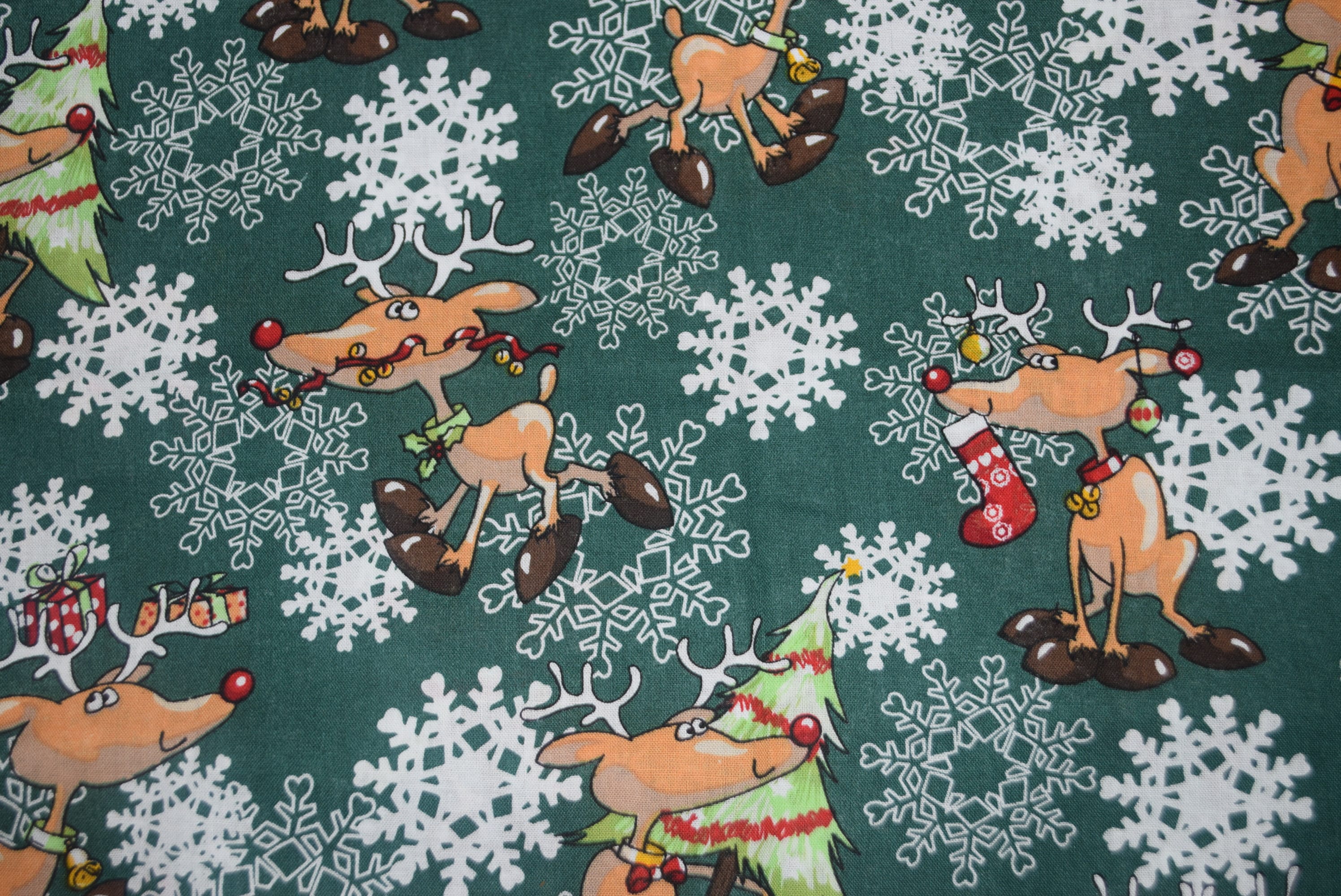 Christmas Fat Quarters Reindeer Christmas Fabric You Choose | Etsy