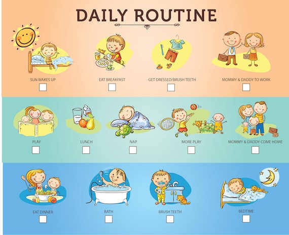 Customized Toddler Routine Chart Download | Etsy