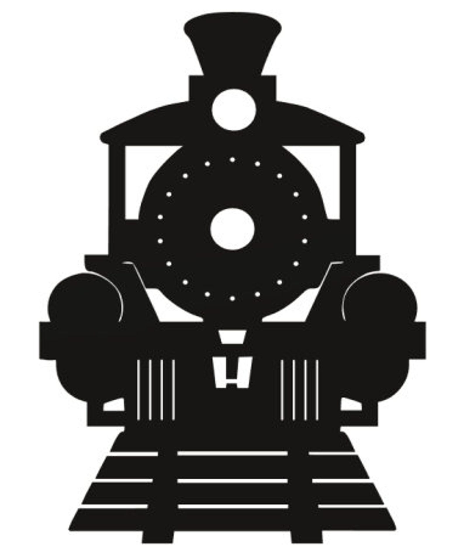 Steam Engine Train Design Laser Cut File Wall Sticker Silhouette ...