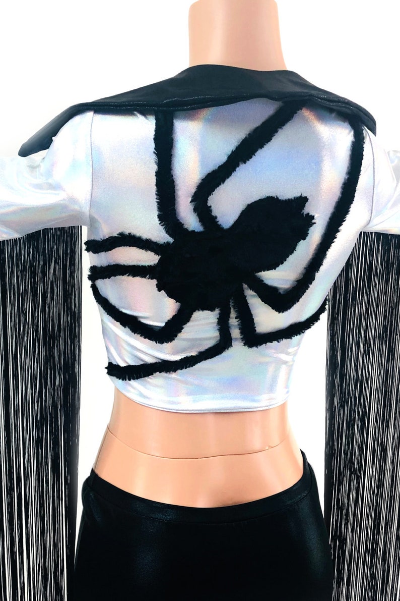 Boris the Spider Fringe Crop Jacket With Zipper Front | Etsy