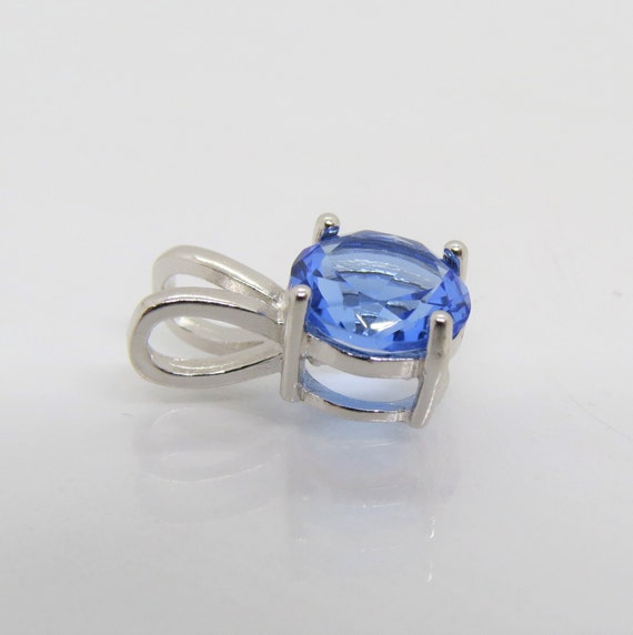 Vintage Sterling Silver Tanzanite Pendant - image 4