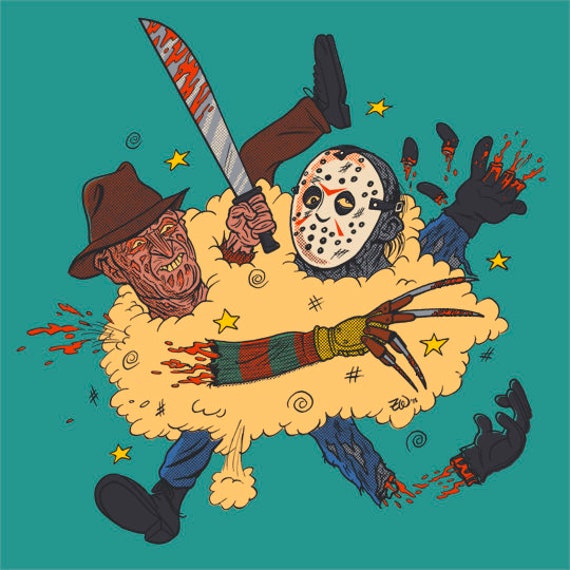 Freddy Vs Jason Cartoon