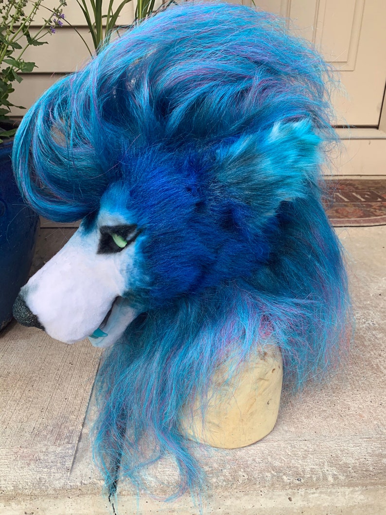 Blue Maned Werewolf Fursuit Partial with Custom Fursuit Tail | Etsy