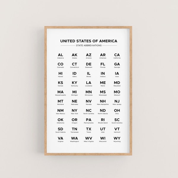 50 State List - Etsy