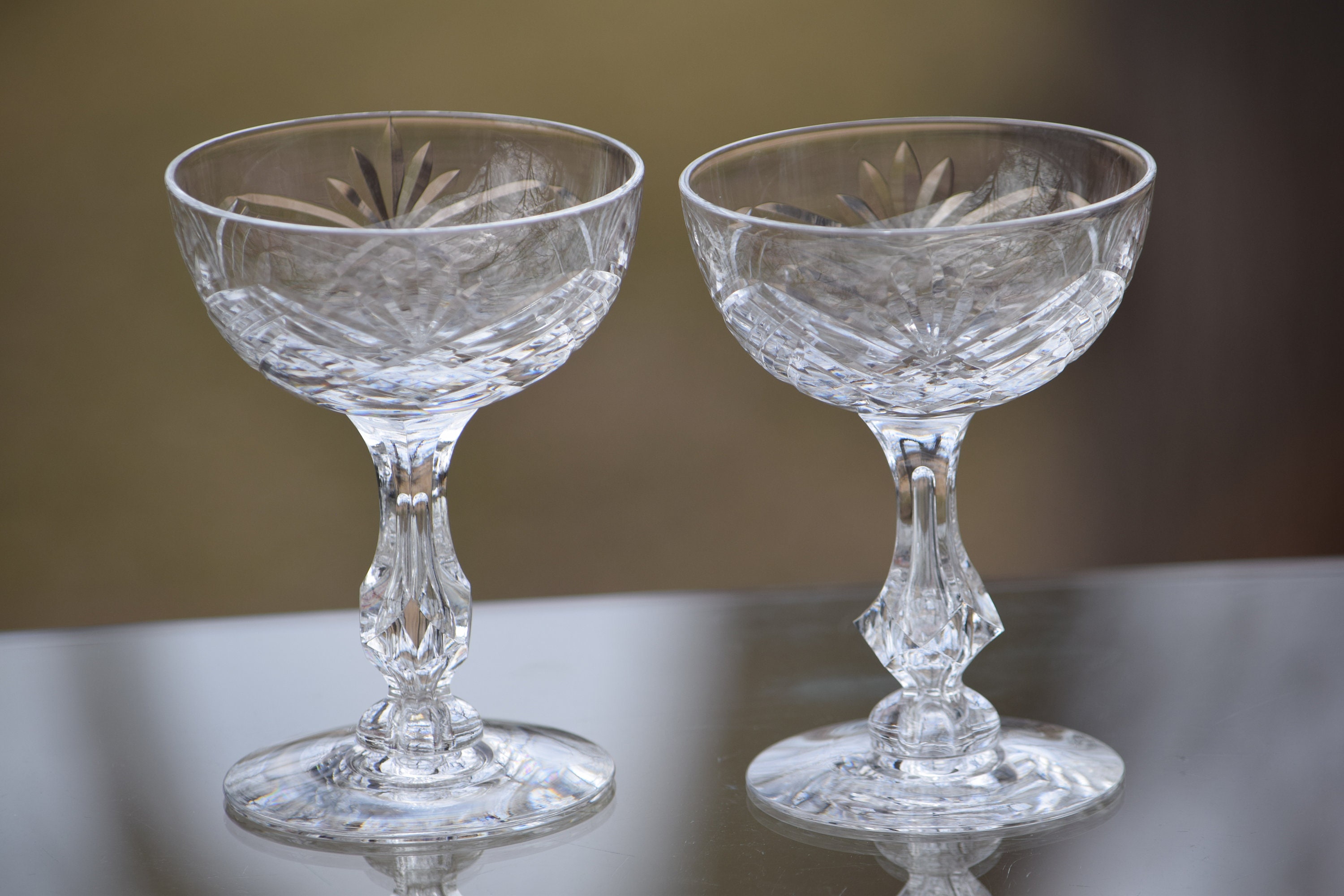 Vintage CRYSTAL Bubble Stem Cocktail Glasses, Set of 4, Tiffin ...