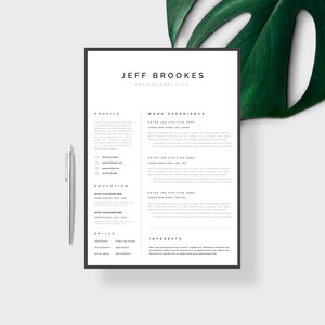 Modern Resume Template CV Template, Cover Letter Professional Resume ...