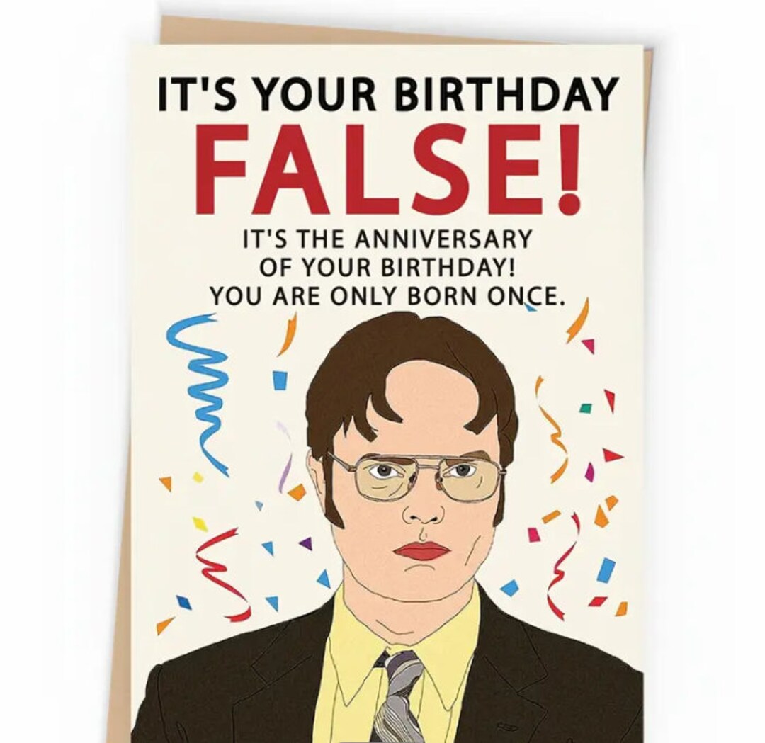 Dwight Schrute Birthday Card, Happy Birthday Card, the Office Birthday ...