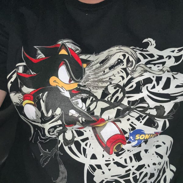 Sonic X Shadow White Tribal Shirt, Shadow Jesse Pinkman Shirt, Sonic ...