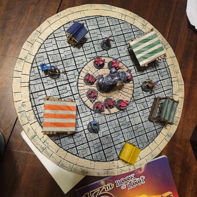 Zoned Dual Dungeon Terrain Board With Distance Circles the Ultimate ...