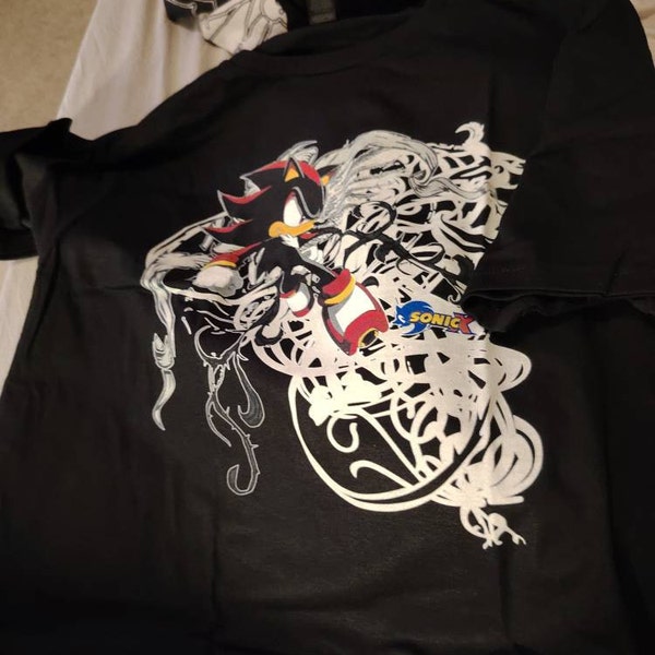 Sonic X Shadow White Tribal Shirt, Shadow Jesse Pinkman Shirt, Sonic ...