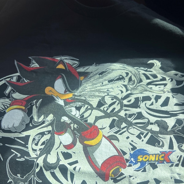 Sonic X Shadow White Tribal Shirt, Shadow Jesse Pinkman Shirt, Sonic ...