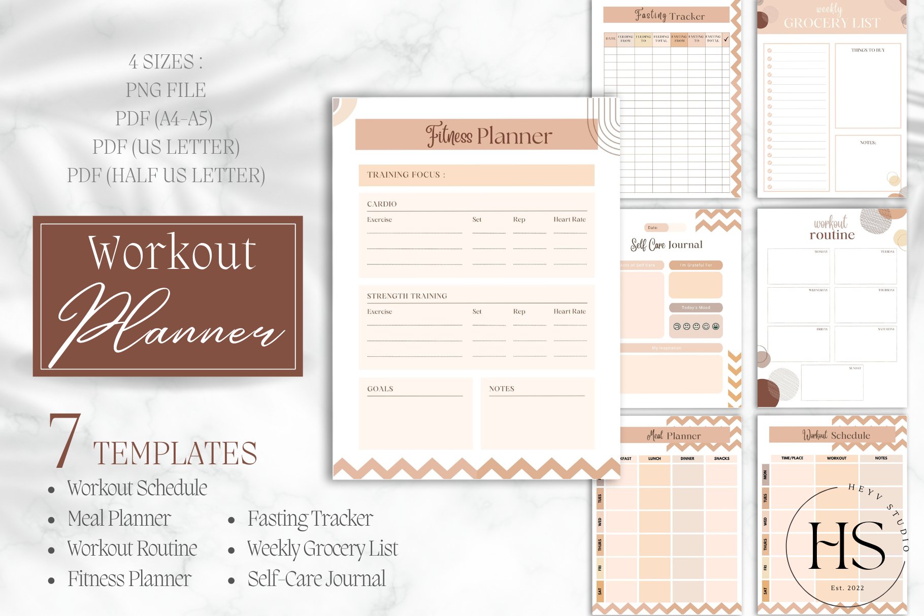 Daily Workout & Fitness Planner | Pdf