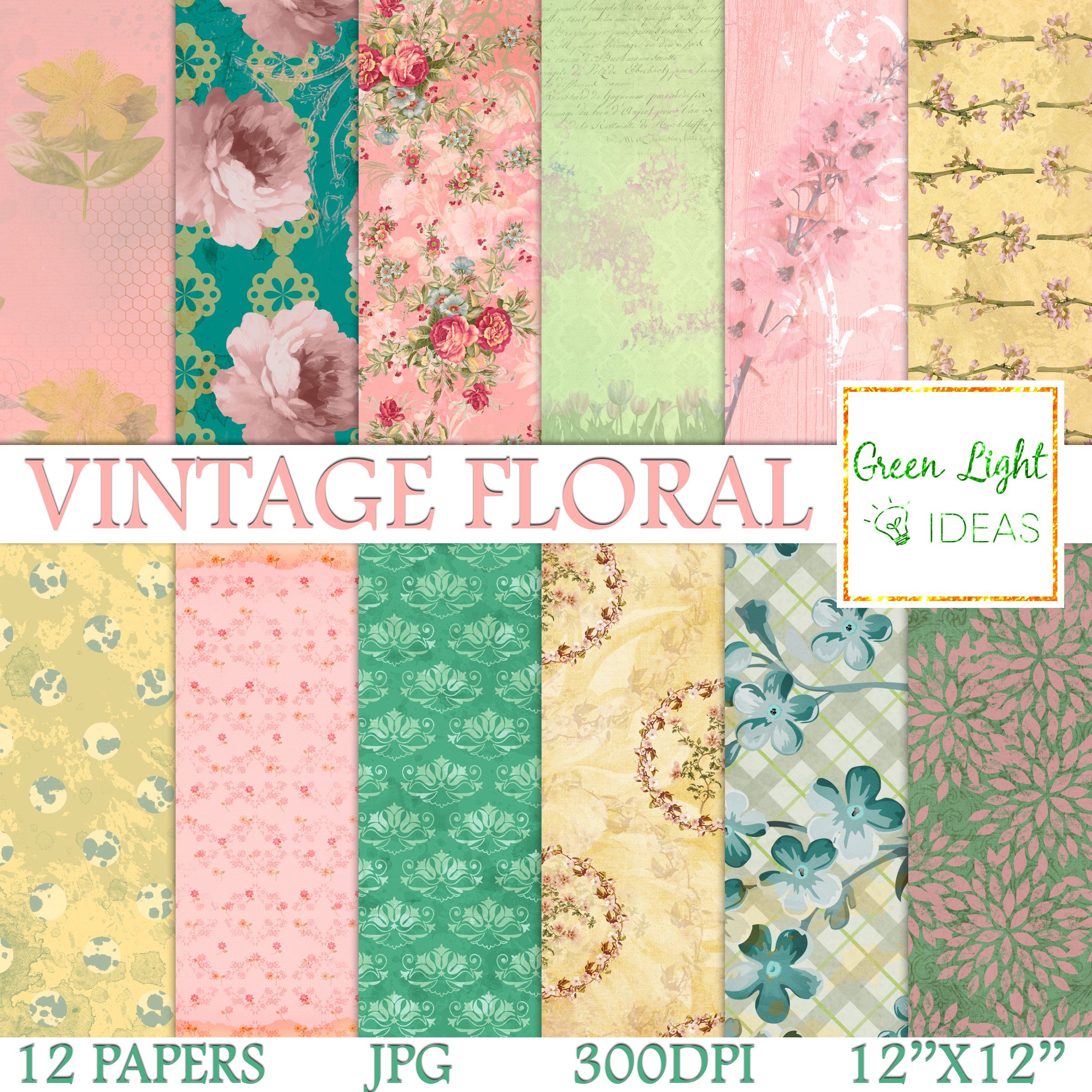 Vintage Shabby Digital Paper