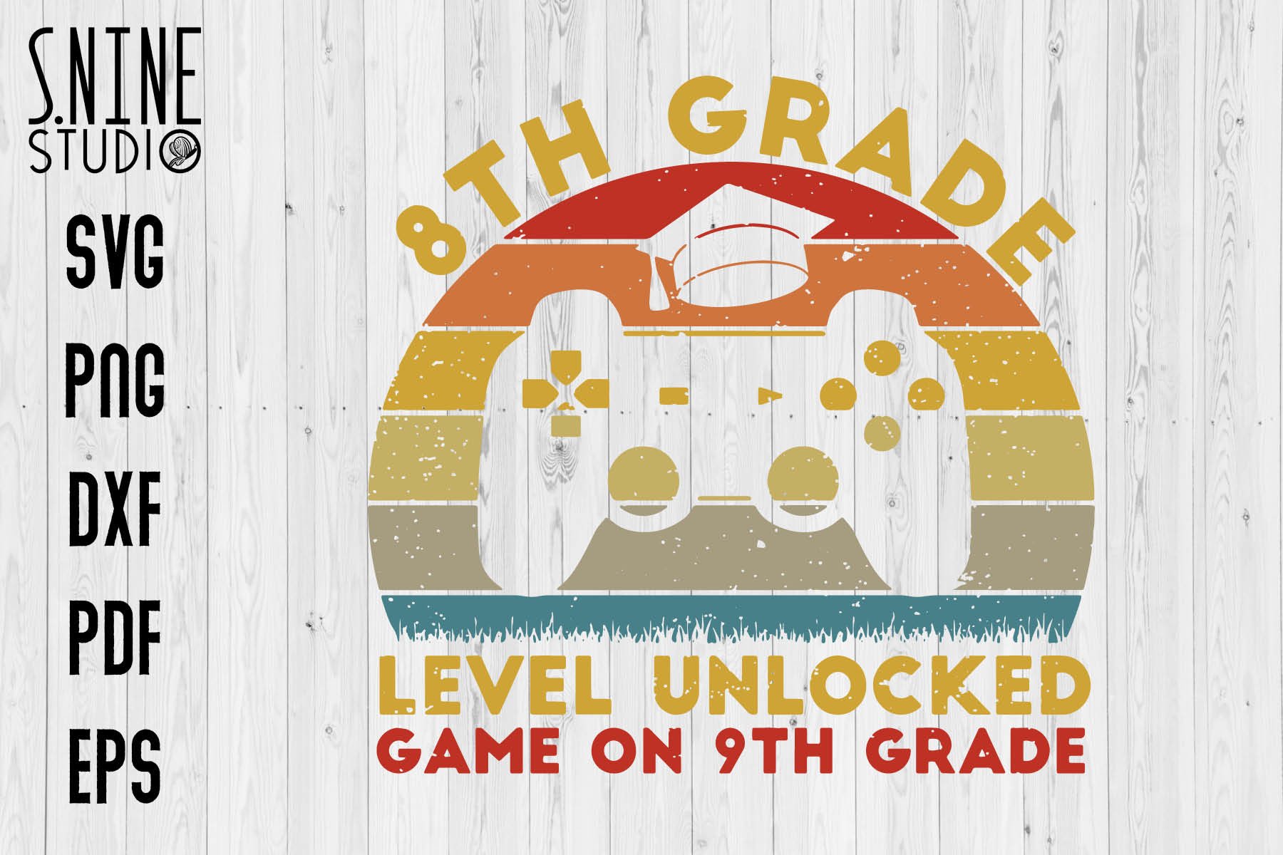 8th Grade Level Unlocked Game On 9th Grade Distressed Svg Svgs Design Bundles