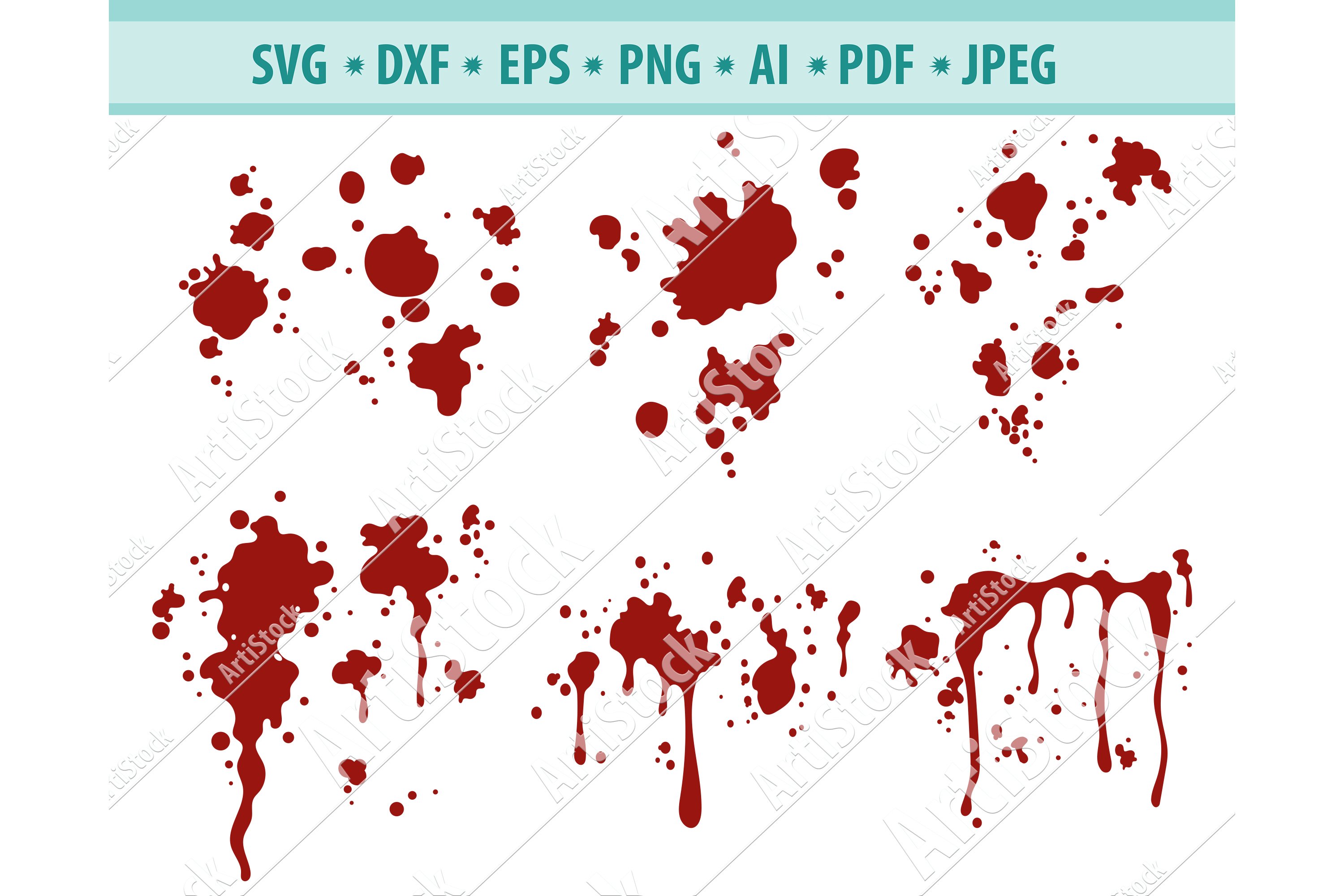 Simple Blood Splatter SVG