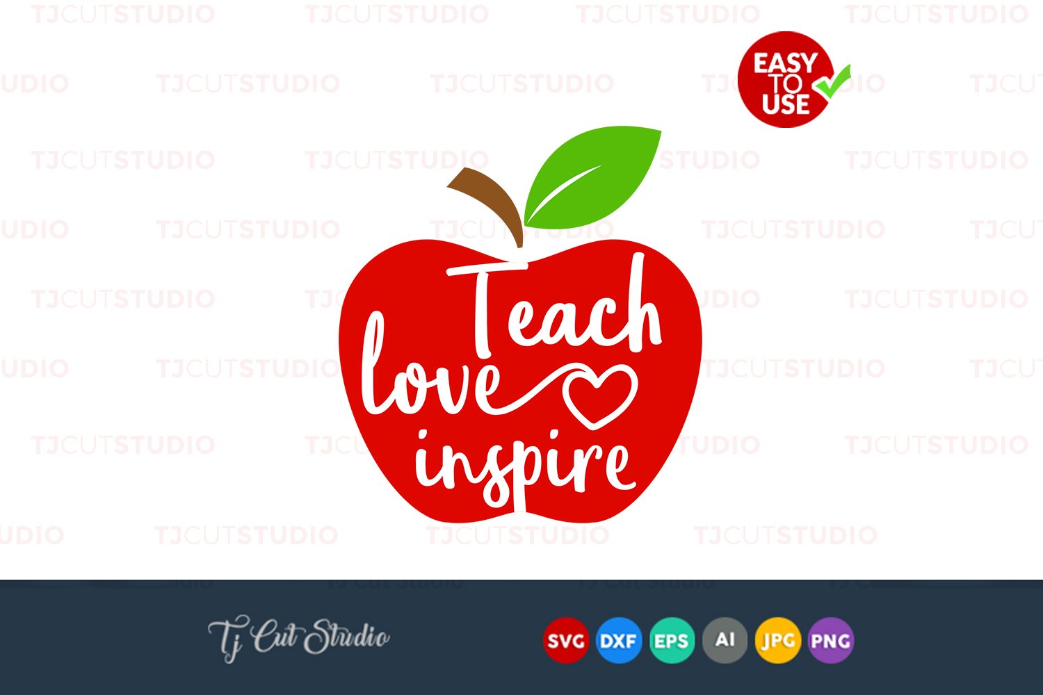 Free Free 189 Teach Love Inspire Apple Svg Free SVG PNG EPS DXF File