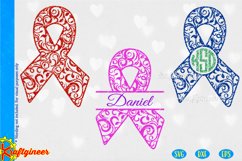 Swirly Ribbon SVG | Awareness SVG Product Image 1