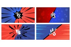 Red Vs blue comics fight background, versus battle with ligh Product Image 1