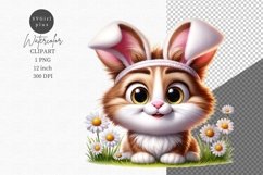 Easter clipart, Funny kitten clipart, Spring clipart Product Image 1