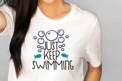 Just Keep Swimming SVG PNG DXF classroom decal Product Image 1