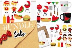 Summer BBQ party clip art illustrations bundle Product Image 1