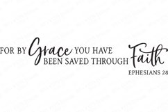 For By Grace You Have Been Saved Through Faith - SVG DXF EPS Product Image 2