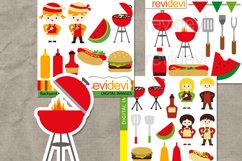 Summer BBQ party clip art illustrations bundle Product Image 2