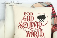 For God So Loved the World Nativity Christmas SVG LL170D Product Image 3