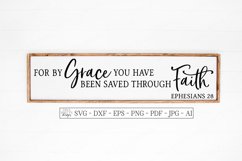 For By Grace You Have Been Saved Through Faith - SVG DXF EPS Product Image 1