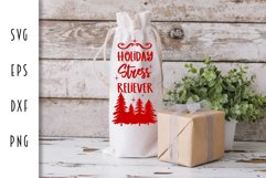 Christmas Wine Bag - Holiday Stress Reliever SVG Product Image 3