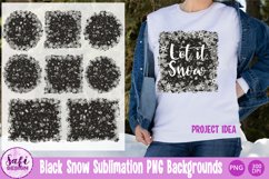 Snow Sublimation Backgrounds in Black Product Image 1