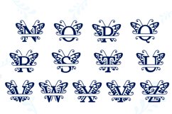 Butterfly Split Monogram Alphabet SVG File | A-Z SVGs Product Image 3