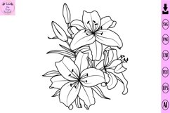 Lily Svg Lily Flower Svg Floral Bouquet Wedding Product Image 1