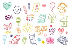 Children's drawing vector set Product Image 3