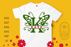 Butterfly Split Monogram Alphabet SVG File | A-Z SVGs Product Image 5