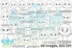 Hispanic Kids Emotions Digital Stamps Product Image 2