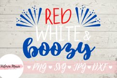 Red White and Boozy Svg, 4th of July Svg Product Image 1