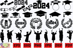 Graduation Silhouette | 2024 Graduation SVG | Graduation PNG Product Image 3