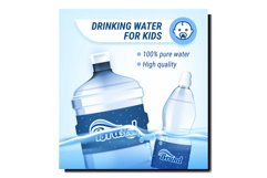 Drinking Water For Kids Promotional Poster Vector Product Image 1