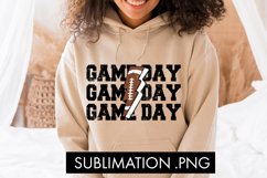 Game Day Football Lightning Bolt Sublimation PNG Product Image 2