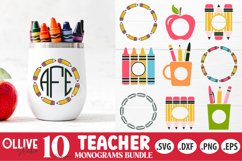 Teacher Monogram SVG Bundle | Teacher SVG Product Image 1