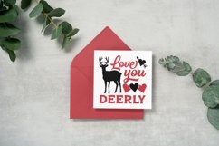 valentine deer design on a card