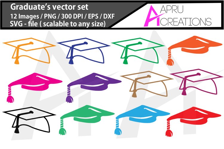 graduates cap silhouette clipart / graduates cap vector / graduates cap svg silhouette / graduates scrapbook eps vector