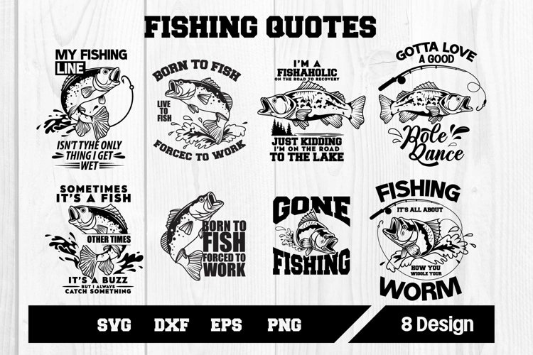 Fishing SVG Bundle, Fishing Quotes, Fishing Sayings, Fishing example image 1