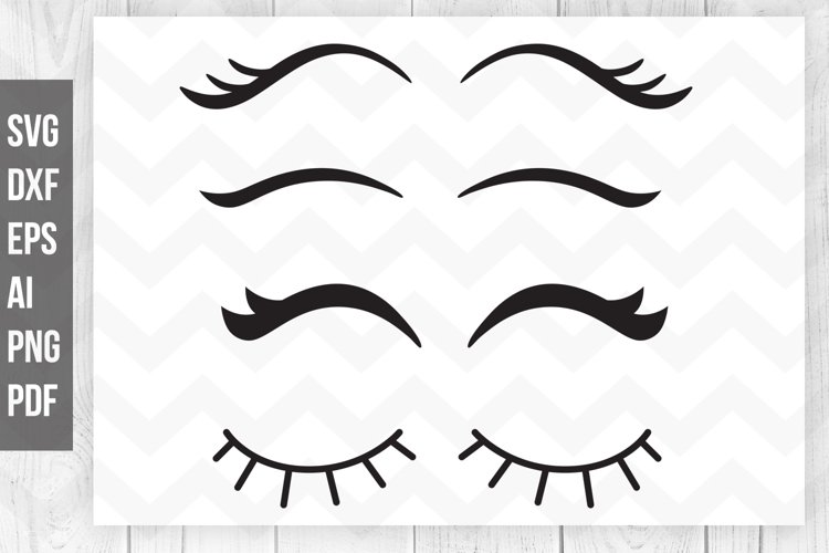 Eyelashes SVG, Lashes svg, Eyelashes Clipart, Eyelash vector example image 1