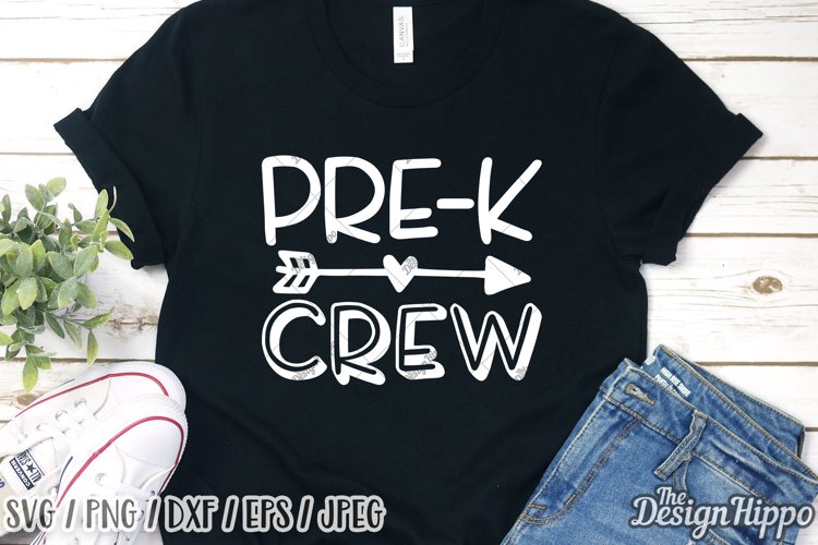 Pre-K Crew SVG, PreK Teacher SVG DXF PNG Cricut Cut Files