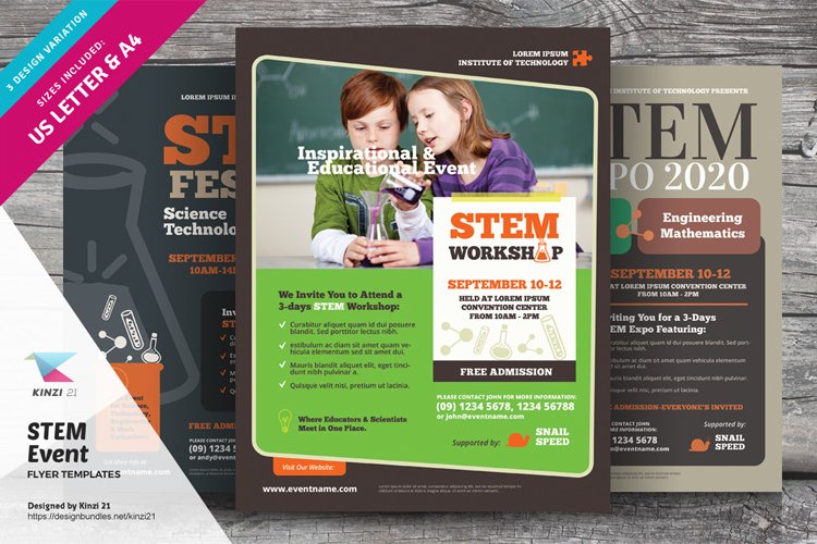 STEM Event Flyer Templates example image 1