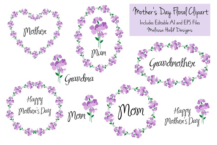 Mothers Day Floral Clipart